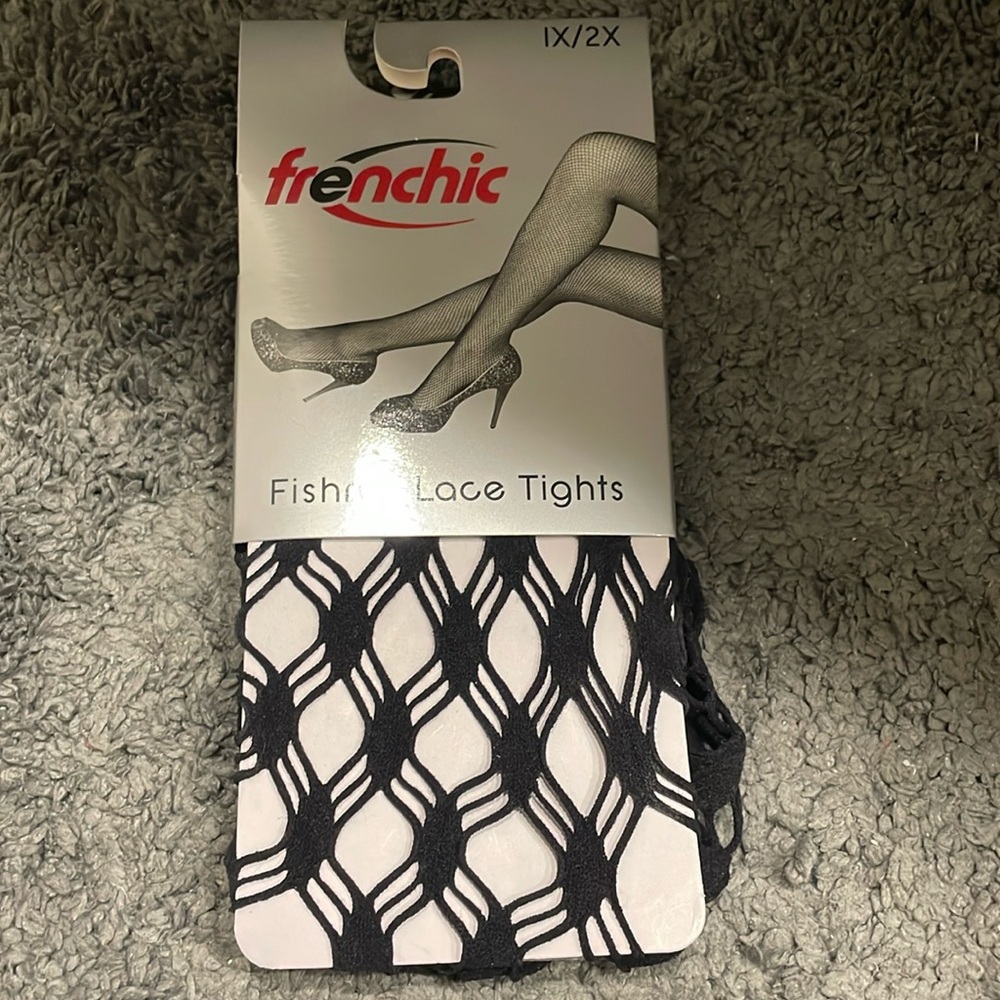 NWT frenchic fishnet lace tights. Size 1X/2X (150-225 lbs)